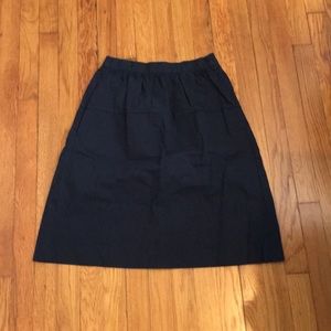 Navy Gap Midi Skirt